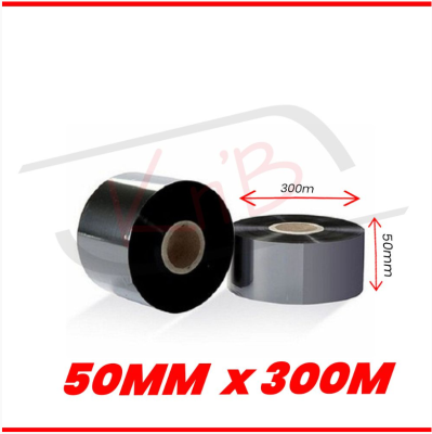 TXR-62FBK Premium Plus Tekstil Resin Ribbon 50mm x 300m 1 inç Outside - 1